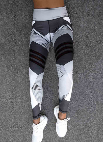 Abstract Lift Fitness Leggings - Black