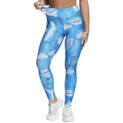 BOOTY LIFTING X ANTI-CELLULITE LEGGINGS - DISTRESSED DENIM