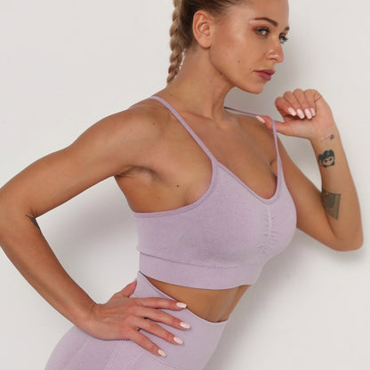 Seamless Scrunch Bra - Light Purple