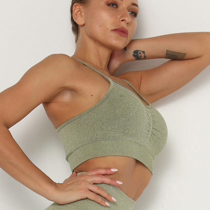 Seamless Scrunch Bra - Light Green