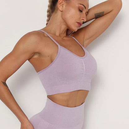 Seamless Scrunch Bra - Light Purple