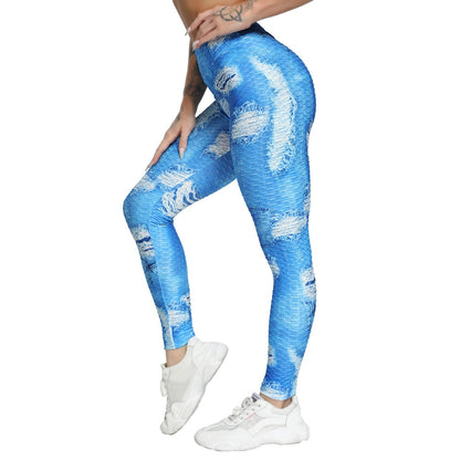 BOOTY LIFTING X ANTI-CELLULITE LEGGINGS - DISTRESSED DENIM