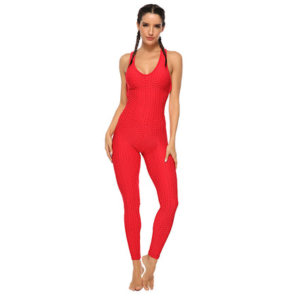 Booty Lifting x Anti-Cellulite Red Jumpsuit