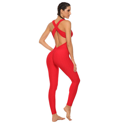 Booty Lifting x Anti-Cellulite Red Jumpsuit