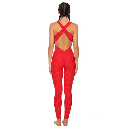 Booty Lifting x Anti-Cellulite Red Jumpsuit