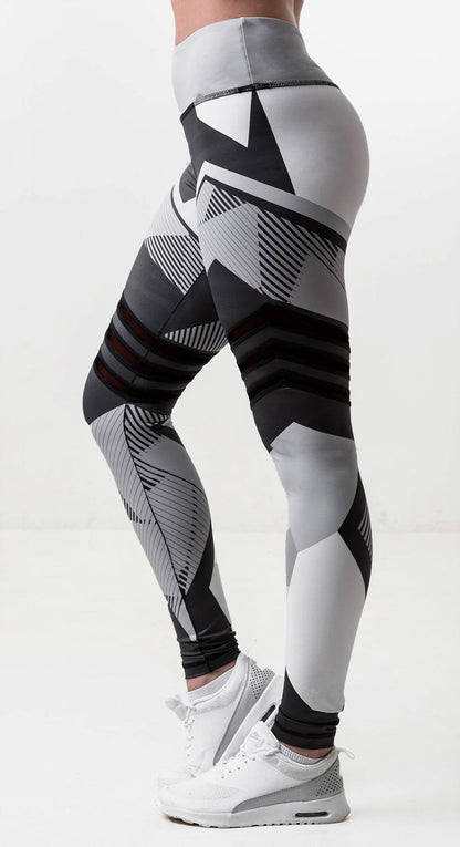 Abstract Lift Fitness Leggings - Black