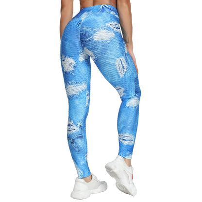 BOOTY LIFTING X ANTI-CELLULITE LEGGINGS - DISTRESSED DENIM