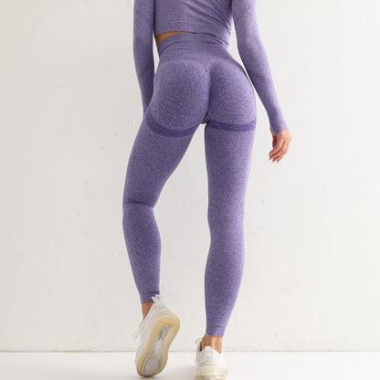 Seamless Scrunch Leggings - Purple