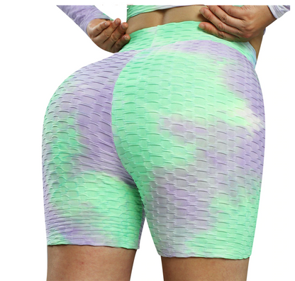 BOOTY LIFTING X ANTI-CELLULITE SHORTS & TOP SET - GALACTIC GREEN