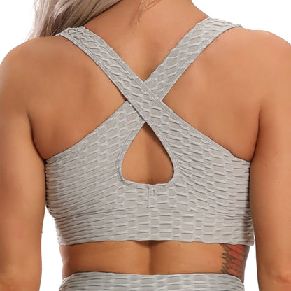 Push-Up Fitness Bra - Light Grey