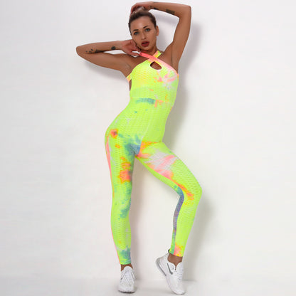 BOOTY LIFTING X ANTI-CELLULITE NEON & PINK JUMPSUIT