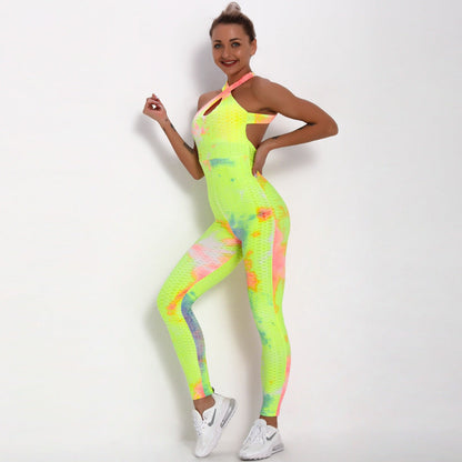 Booty Lifting x Anti-Cellulite Neon and Pink Jumpsuit