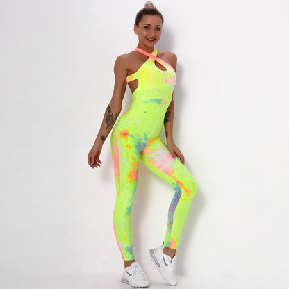 BOOTY LIFTING X ANTI-CELLULITE NEON & PINK JUMPSUIT