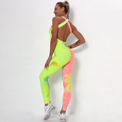 Booty Lifting x Anti-Cellulite Neon and Pink Jumpsuit